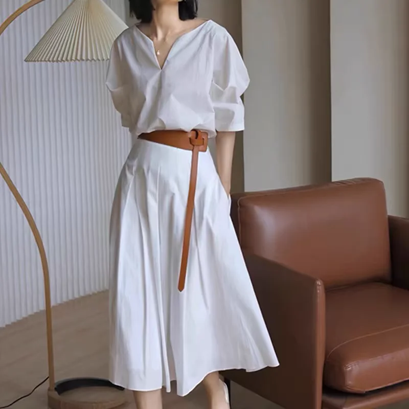 Strong Recommend! Divided Size French sle Lantern Sleeve V-neck Small Shirt Length 65 Maximum Chest Circumference 5