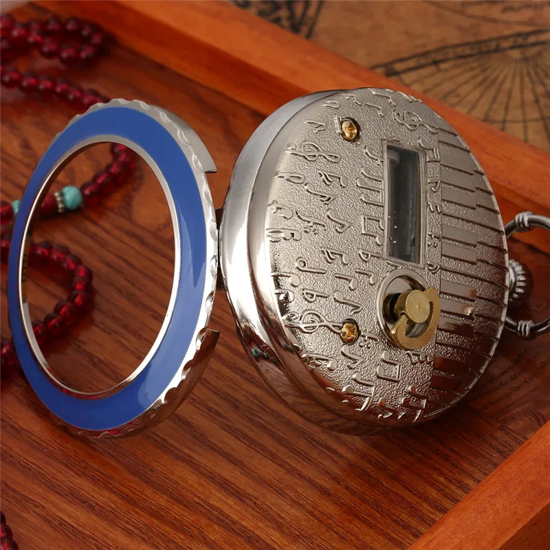 Creative Musical Pocket Watch Magic School Academy Song Men Women Manual Quartz Watches Playing Music Clock with Chain Gift