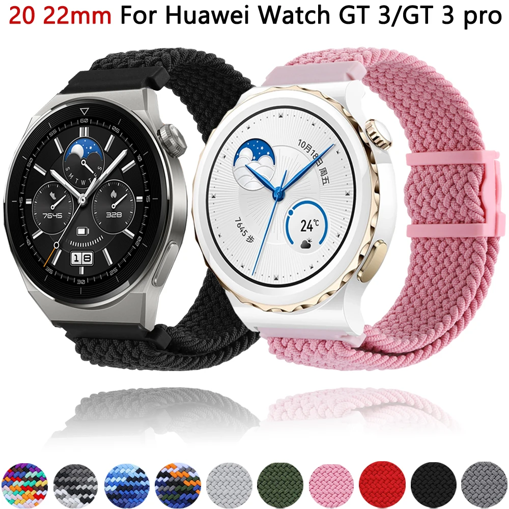 

Ремешок нейлоновый для Huawei Watch GT 3 GT3 Pro 46 мм SE, браслет для смарт-часов Huawei Watch GT 2 GT2 Pro 46 мм/42 мм, 20 22 мм