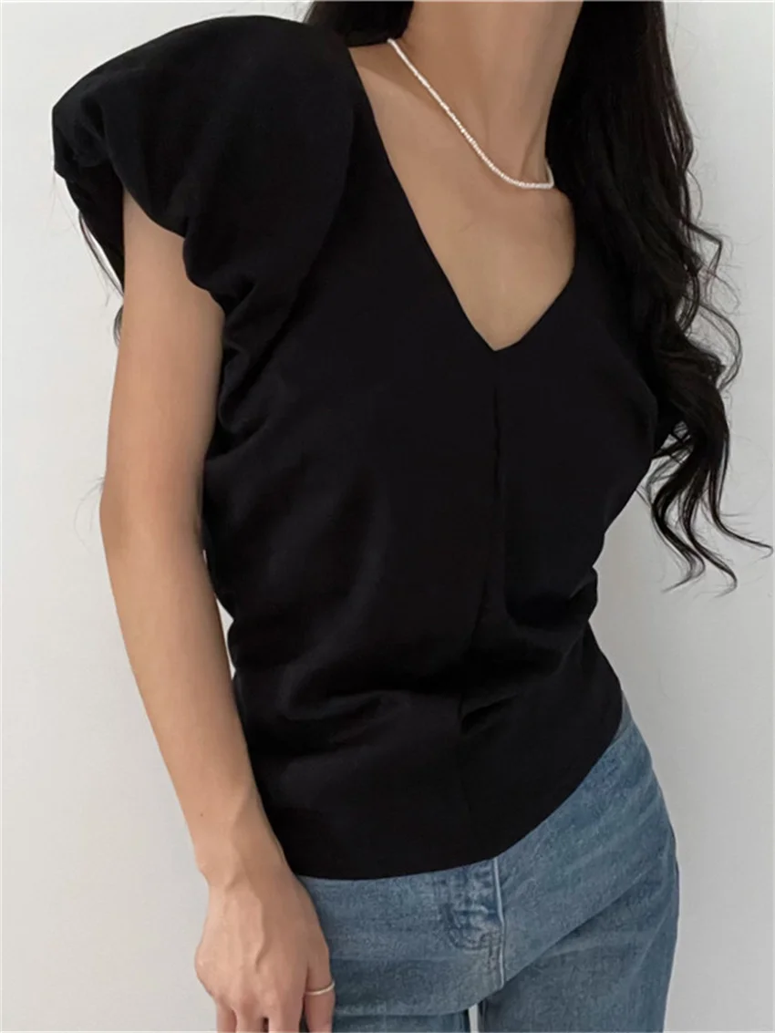 PLAMTEE 2023 нежные блузки женские шикарные модные летние офисные дамские приталенные