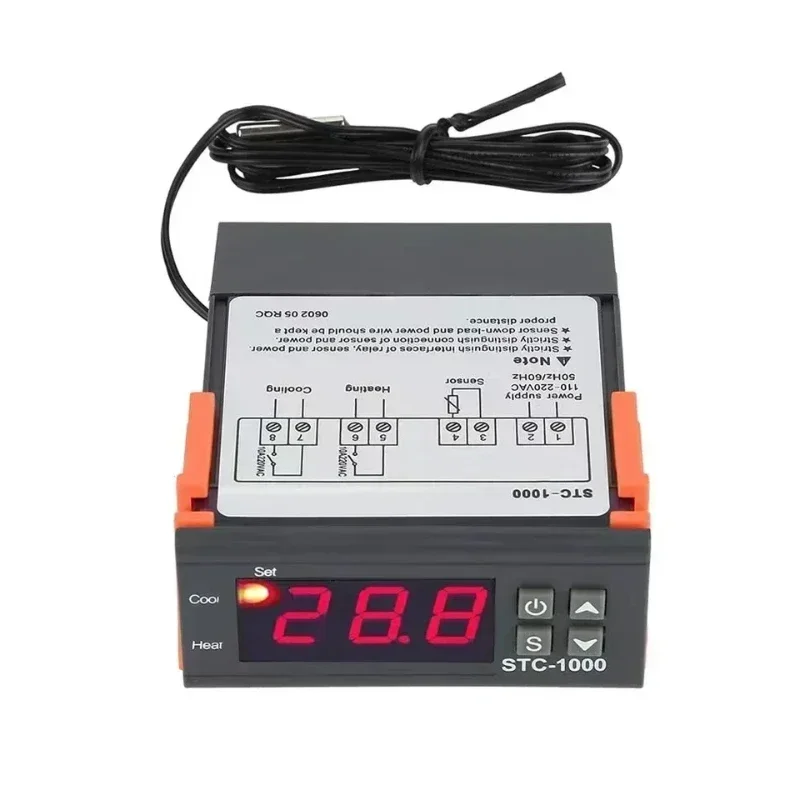 STC-1000 STC 1000 светодиодный цифровой термостат для инкубатора регулятор температуры
