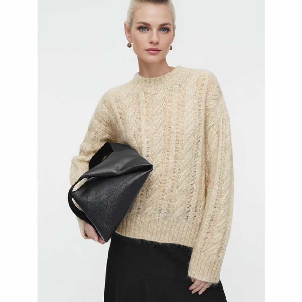 Повседневная версия Cos Lris смешанная модель 2024 с круглым вырезом осень и зима