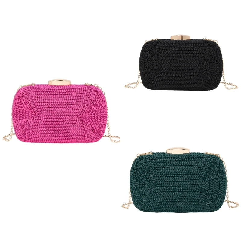 

Handwoven Chain Evening Purse Shoulder Bag Handbag for a Fashionable Look