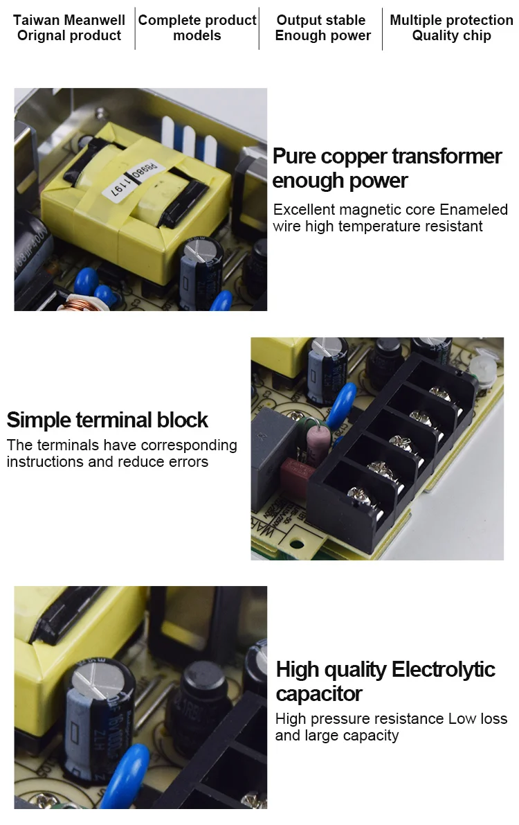 Источник питания переключения Meanwell 24 В 350 А с одним выходом Вт