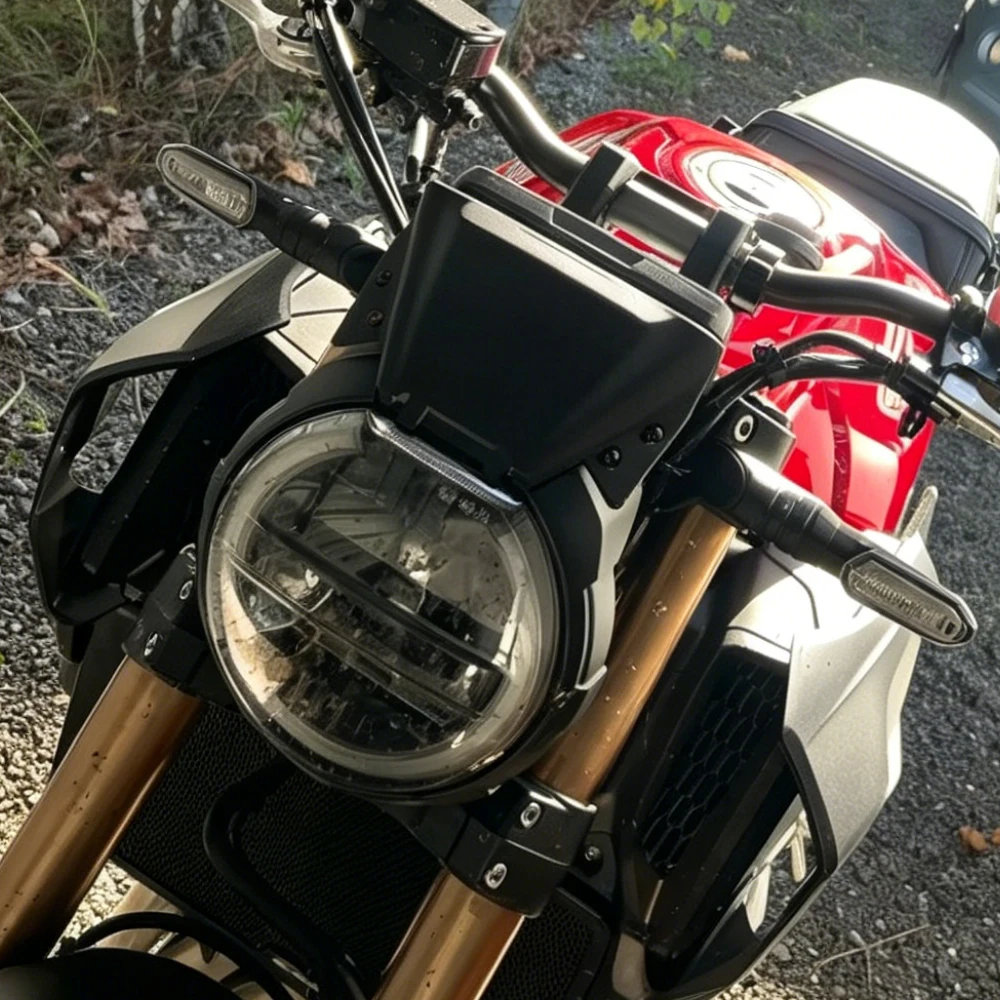 Фото CB650R 2019-2023 2022 2021 Аксессуары для мотоциклов: ветровое стекло, защитный экран, черный комплект для HONDA CB 650 R CB 650R №1