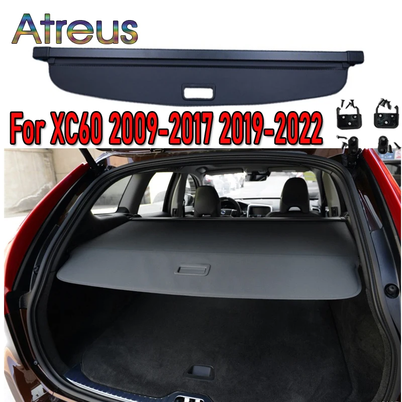 Trunk Parcel Shelf Cover for Volvo XC60 2022 2021 2020 2019 2018 2009-2017 Retractable Rear Racks Spacer Curtain Accessories