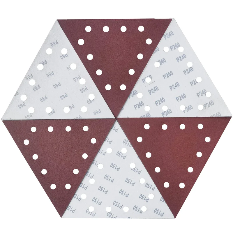 

30Pieces Of 11-1/4In and Loop Triangle Sandpaper for Drywall - 5 Pieces Each 60 80 100 120 150 240 Sandpaper