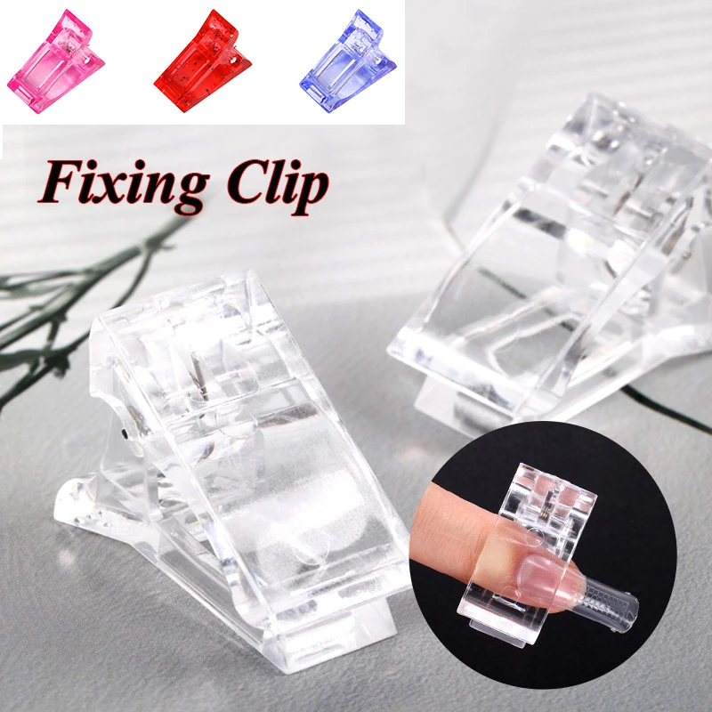 

1/2pcs Nail Builder Nail Tips Clip 2023 New Nail Mold Clip Beauty Acrylic Gel Extension Tool Transparent Manicure Tool Nails Art