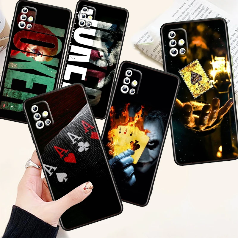 

Anime Luxury Joker Art Phone Case For Samsung A73 A72 A71 A53 A52 A51 A42 A33 A32 A23 A22 A21S A13 A04 A03 5G Black Funda