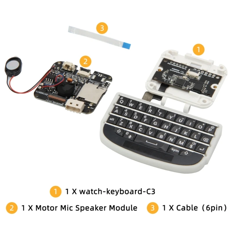 

Mini Watch-Keyboard-C3 Supports WIFI and Bluetooth-compatible Function with 6pin Cable Mini Keyboard Accessories E8BE