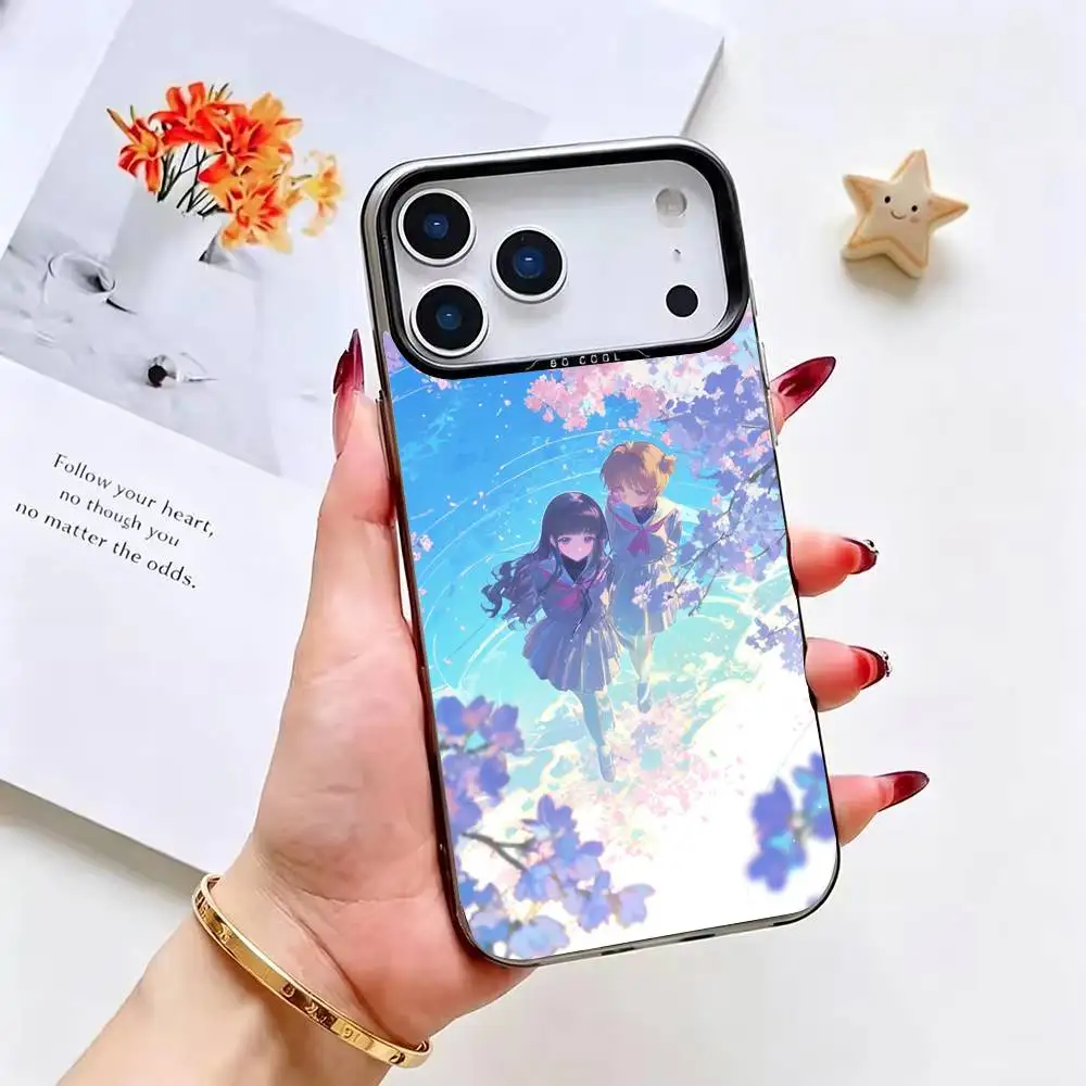 Фото Аниме C-Cardcaptor S-Sakura Цветной серебристый чехол для iPhone 17 16 15 14 13 12 11 Pro Max с бампером №3