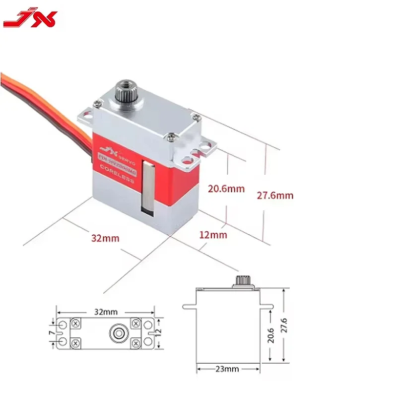 Сервопривод JX PDI-HV2006MG 6 2 кг с металлической шестерней полный цифровой сервопривод