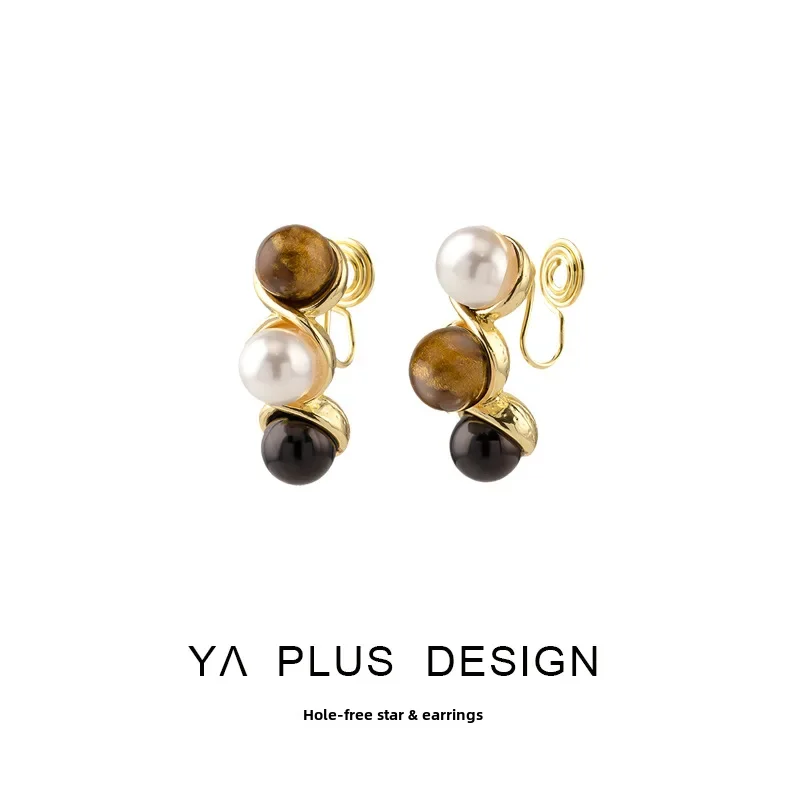 Женские винтажные серьги-гвоздики в гонконгском стиле