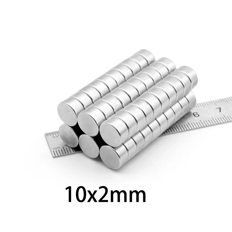 

10/20/50 шт. 10x2 мм круглые магниты тонкие дисковые магниты с покрытием магниты для DIY, поделок, досок