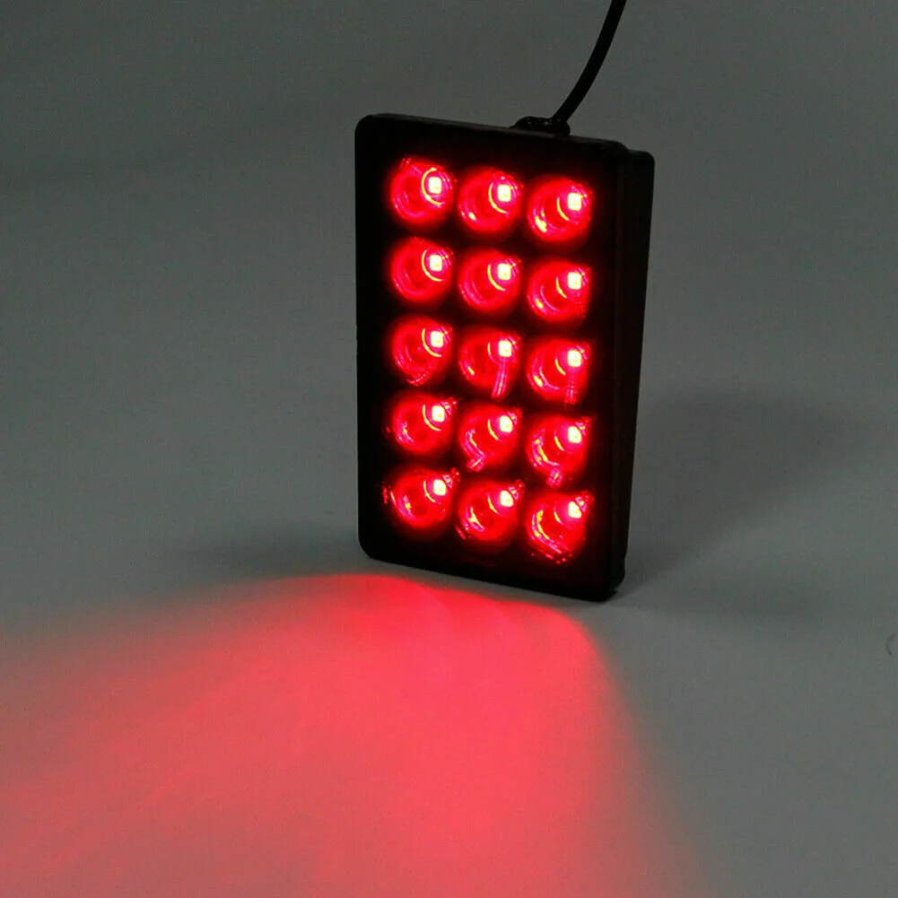

1X 12V Car LED 3rd Strobe Flashing Tail Brake Stop Light Universal Red/black Rear LED Third Brake Lights Direct Replacement