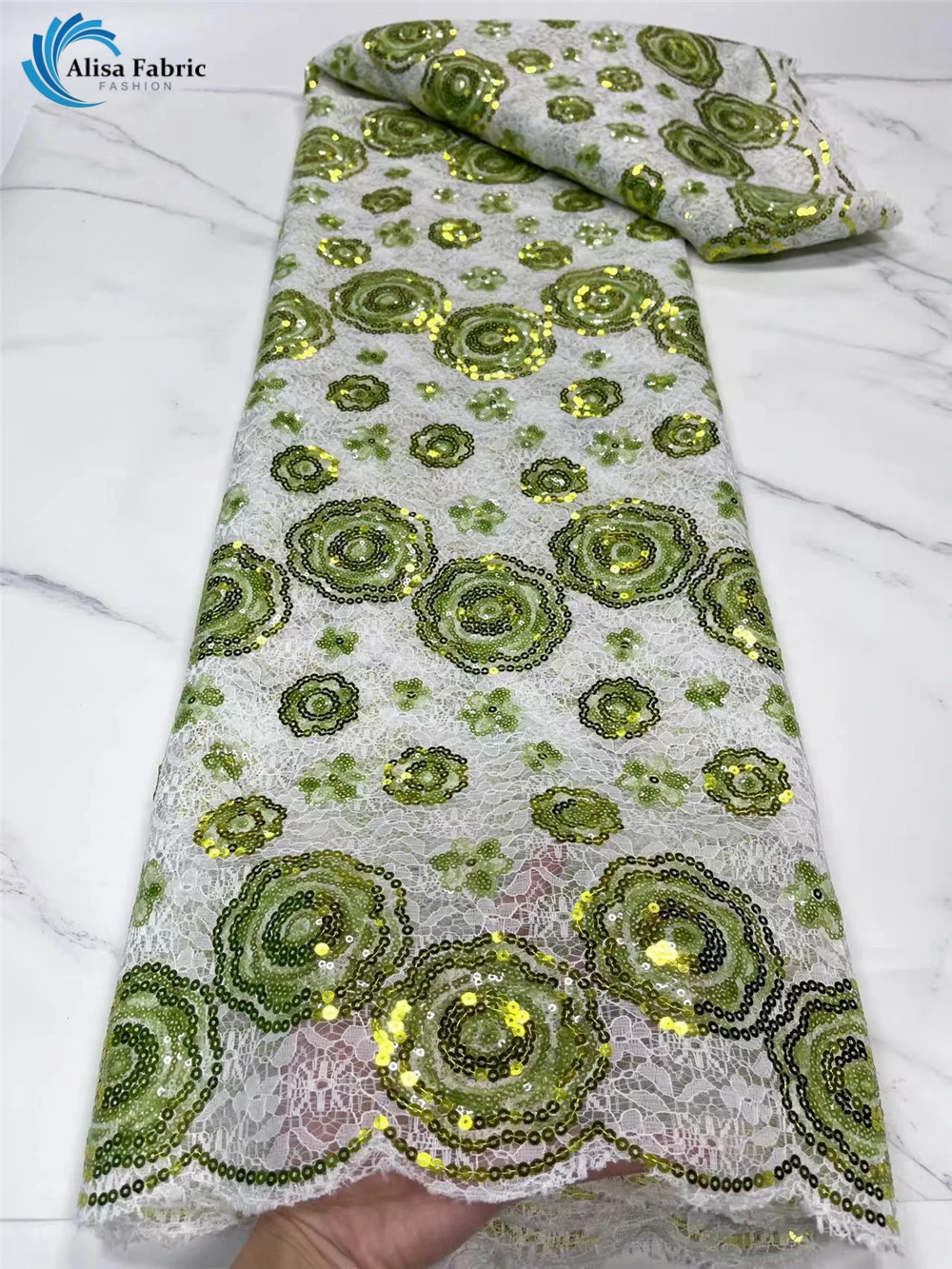 Африканский шнур кружево с блестками 5 ярдов французское Сетчатое материал для