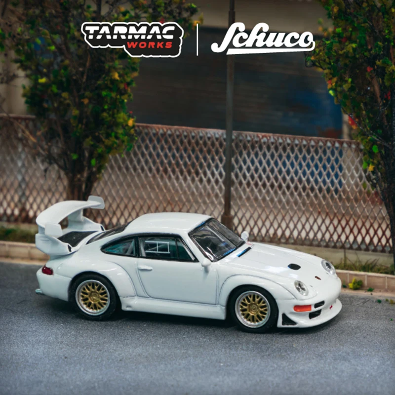 

TW In Stock 1:64 911 GT2 White Alloy Diorama Car Model Collection Miniature Carros Toys Tarmac Works