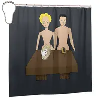 Шторка для душа с человеками, киской и хотдогом????#1