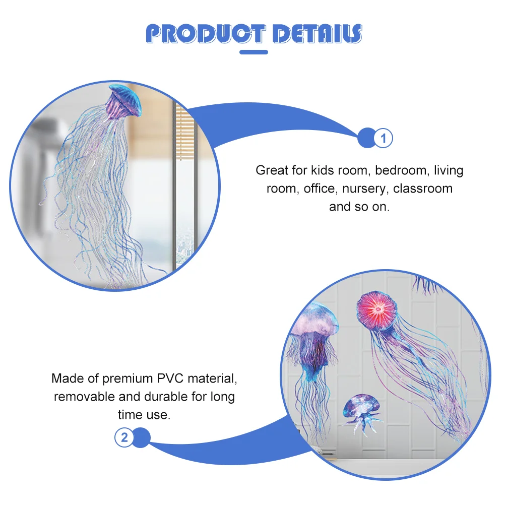 1 Набор настенные наклейки Морская Медуза | Наклейки для стен