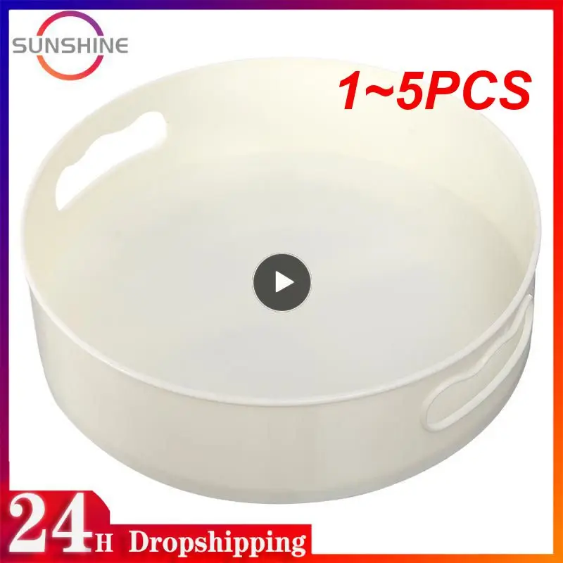

1~5PCS Rotating Tray Kitchen Storage Containers for Spice Jar Snack Food Tray Bathroom Storage Box Non Slip Cosmetics Organizer
