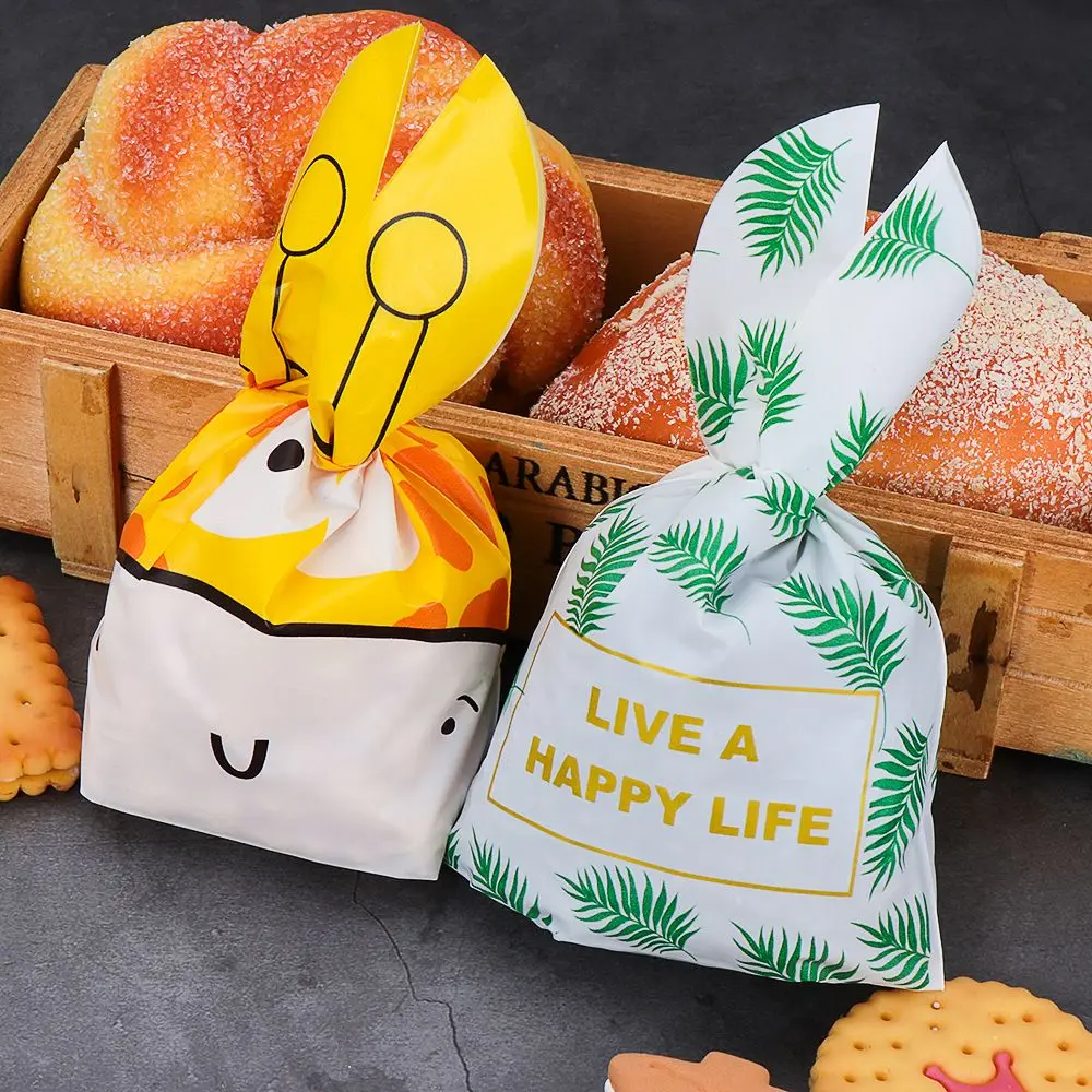 

10 шт., карманные пакеты для печенья в виде кролика