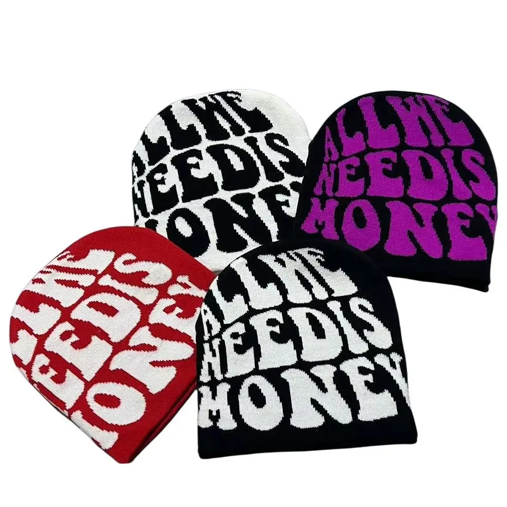 

Letter Printing Knitting Cap Hat Fashion Y2k Warm Casual Skullies Wool Acrylic Ins Beanie Bonnet Outdoor