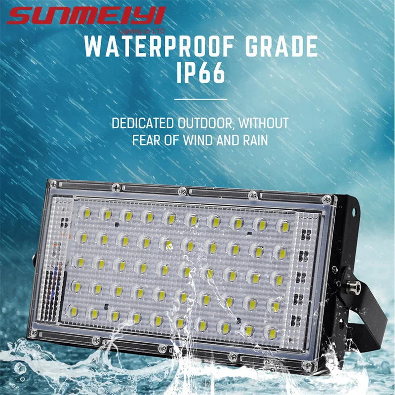 

50W100W Flood Light Foco LED Outdoor Lighting AC220V IP65 Waterproof Refletor projecteur led Spotlight Landscape Light