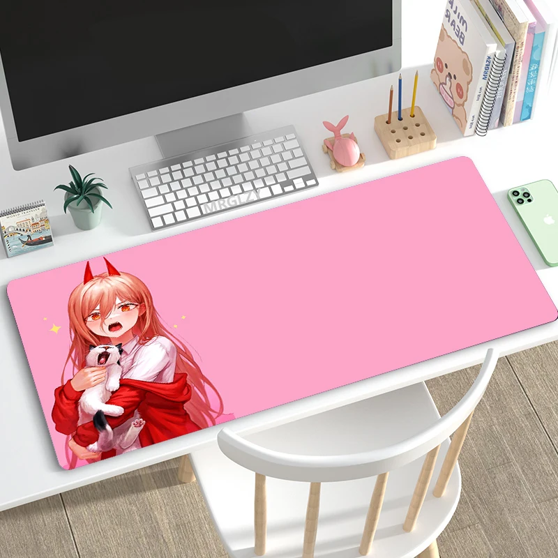 Chainsaw Man Mouse Pad Makima Gamer Large Keyboard MouseMat Kawaii Power Desk Anime Girl Gaming Accessories Playmats Carpets Rug