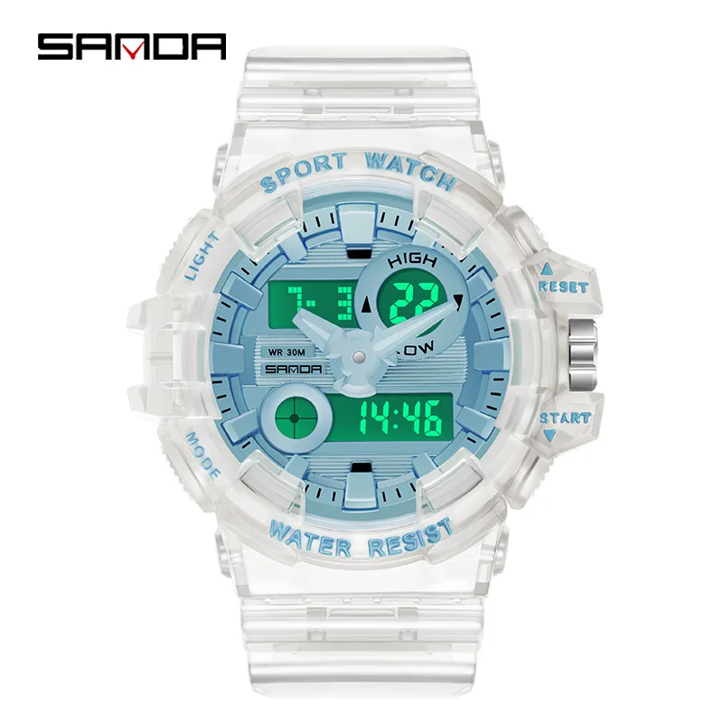 

New Waterproof Trend, Fashionable and Multifunctional Luminous Student Electronic Transparent Watch Strap Sports