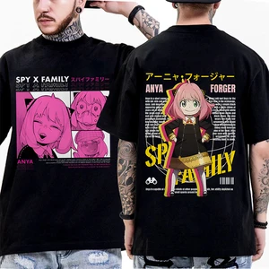 T Shirt for Men Spy X Family Anime Tshirt Cotton Tee Shirt Spy X Family Agente Anya Anime Clothes Harajuku Streetwear Tee Shirt