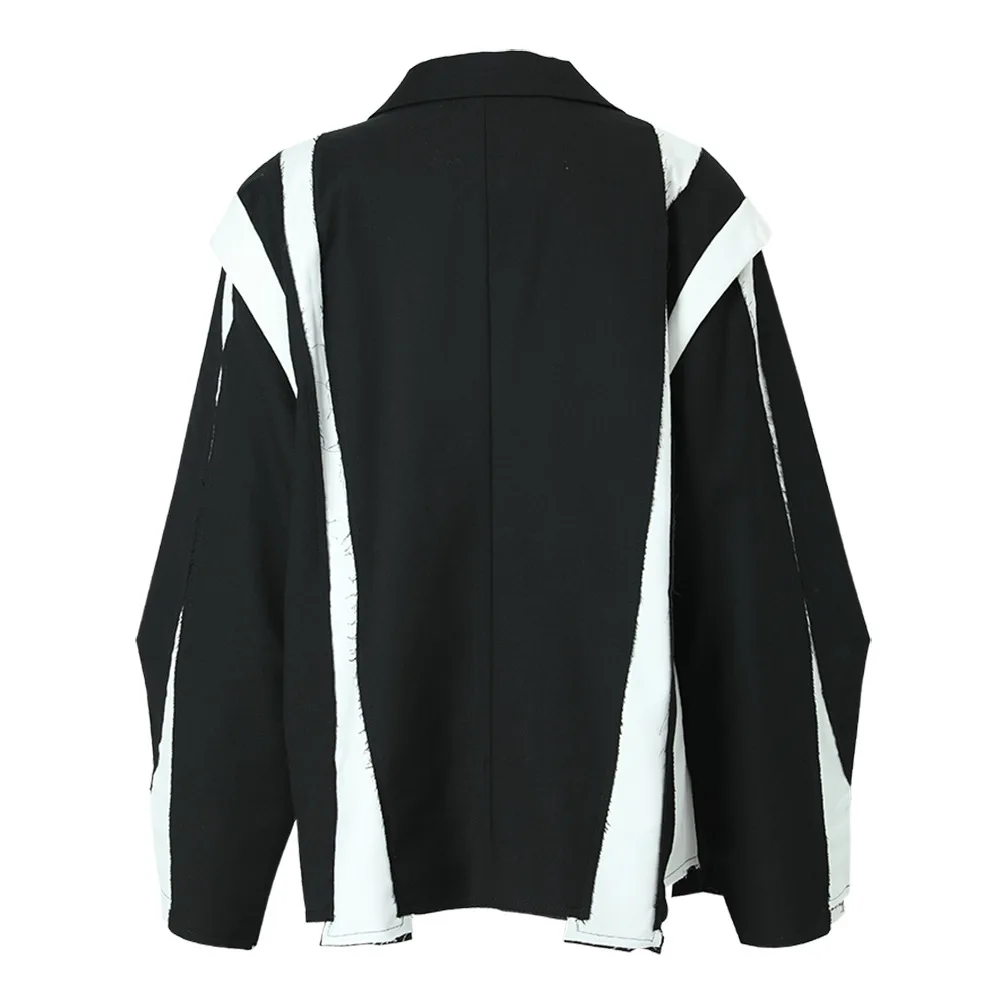 Женский блейзер с оборками SuperAen костюм большого размера разрезом лето 2024