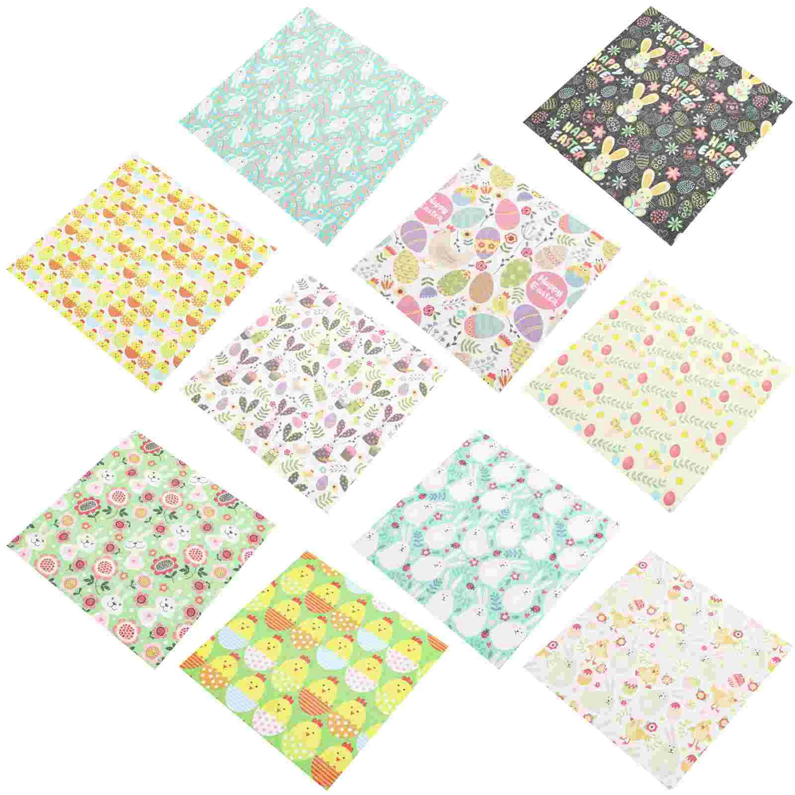 

Fabric Easter Patchwork Cloth Craft Cotton Sewing Quilting Squares Diy Bundle Cartoon Egg Bunny Sheet Pillow Cloths Precut