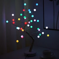 led night light pearl plum tree lamp indoor 32 key remote control desk lamp