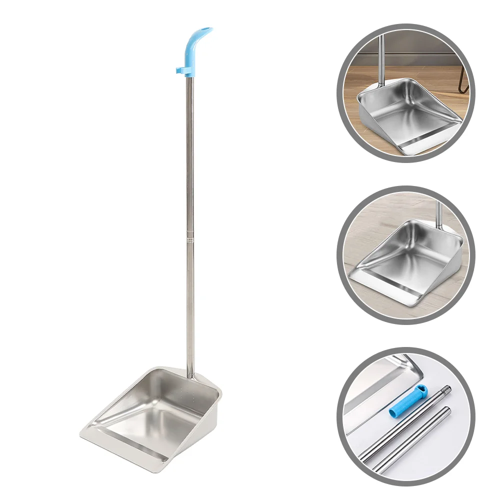 

Dustpan Cleaning Metal Dust Garbage Pan Floor Lobby Waste Scooper Garden Standing Outdoor Upright Handle Poop Tray Indoor Up