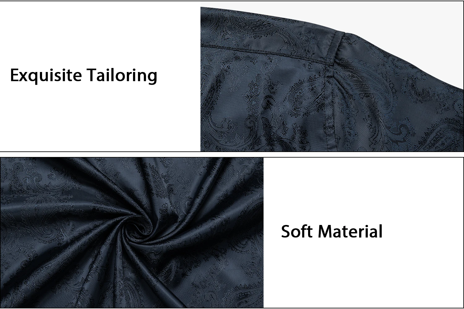 Black Party Shirts For Man Silk Fashion camisa masculina Summer Spring Paisley Solid Turn-down Collar Shirt Designer Men Wears