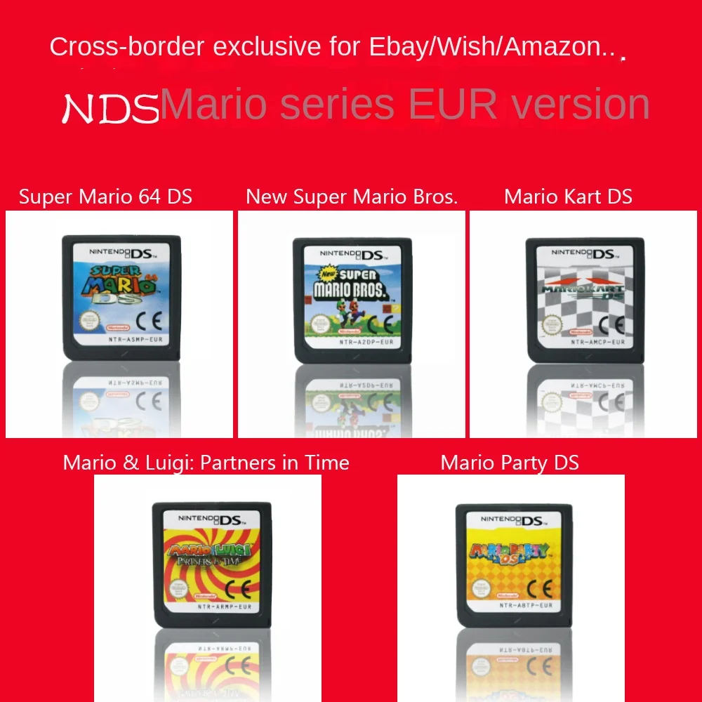 

Игровая карта Nintendo DS Mario серии DS, игровая карта DSi 2DS 3DS XL, европейская версия