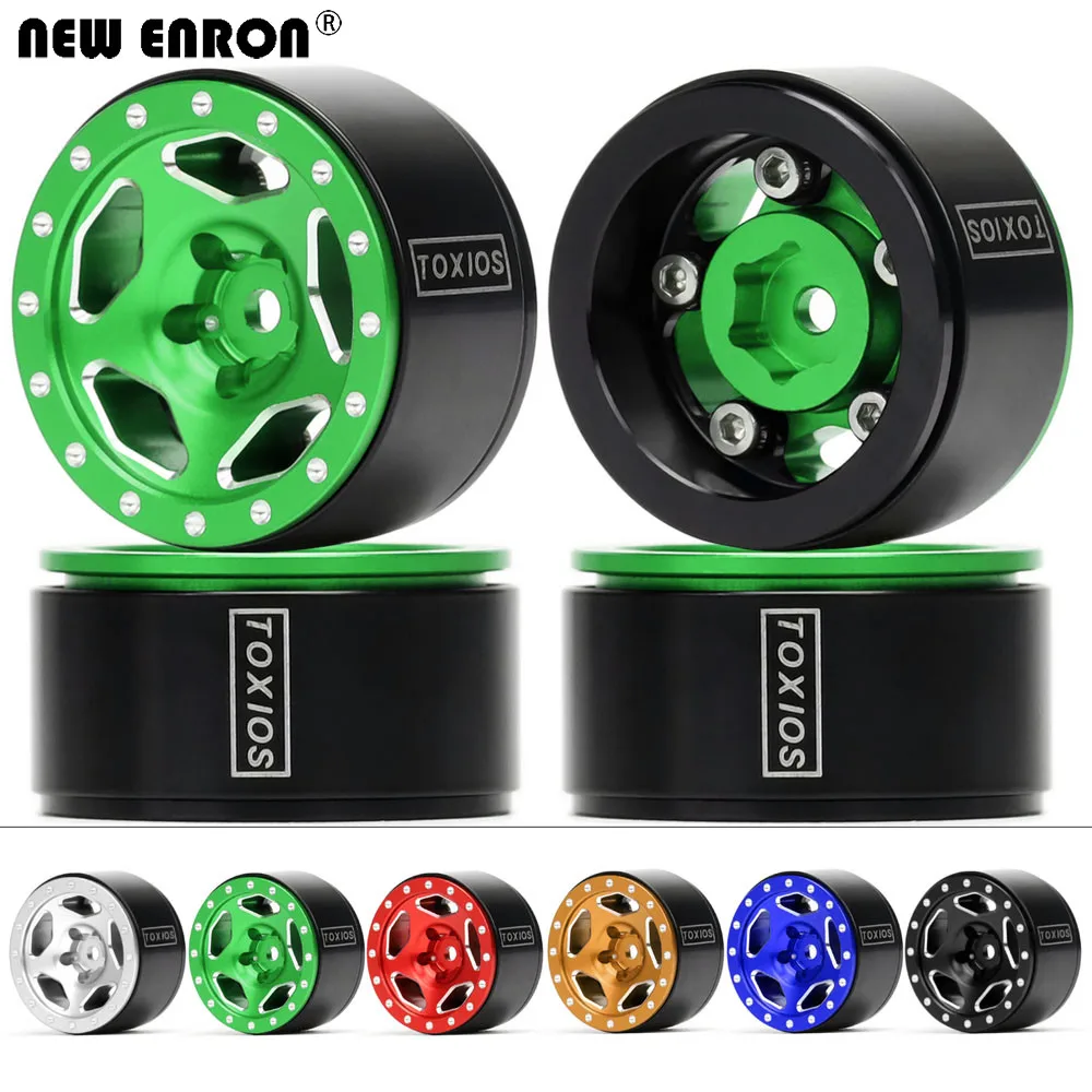 

1,0 дюйма, алюминиевая ступица обода колеса Beadlock для 1/24 RC Crawler Axial SCX24 FCX24 Deadbolt AX90081 FMS C10 TRAXXAS 1:18 TRX4M JIMNY