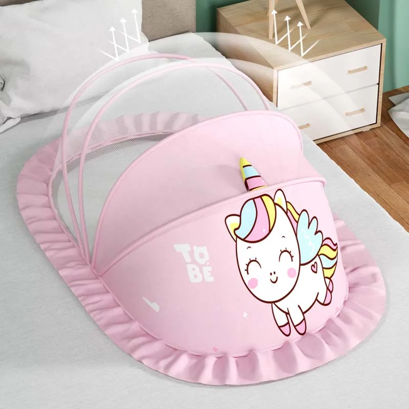 Portable Baby Bed Mosquito Net Tent Foldable Crib Children Summer Cradle Bed Crib Sleeping Mosquito Net Sleeping Pad