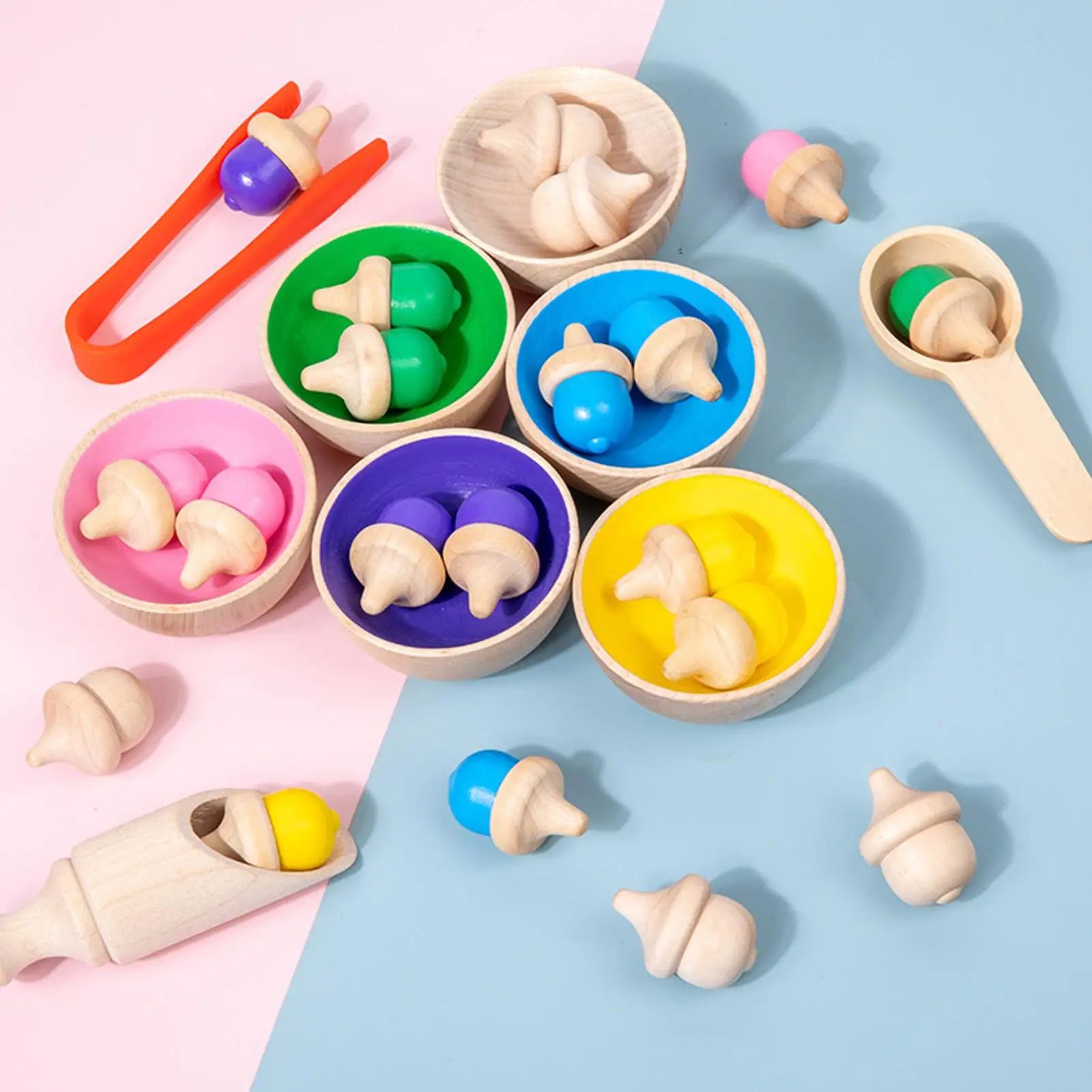 Красочная деревянная сортировочная и Счетная игрушка для