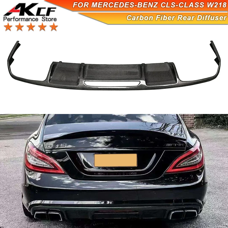 

Carbon Fiber Rear Diffuser For Mercedes-Benz CLS-Class W218 CLS320 CLS63 AMG 2011-2014 Modified Rear Treasure Box Separator Lip