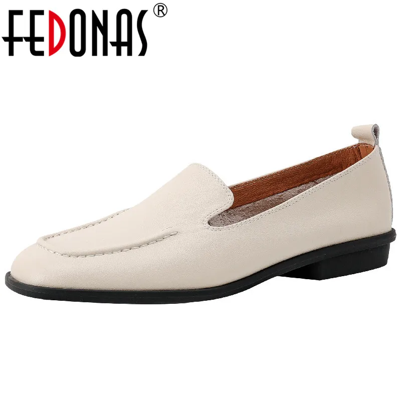 

FEDONAS/женские туфли-лодочки; Коллекция 2023 года; Сезон весна-лето; Лаконичная обувь из натуральной кожи на низком каблуке; Удобная Рабочая Повседневная обувь; Женская Классическая обувь
