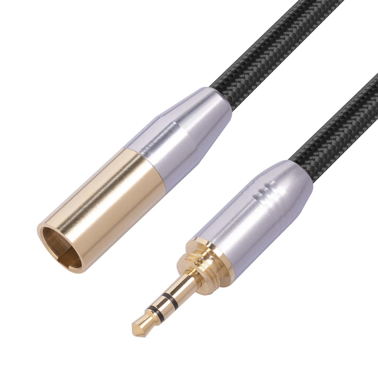 

3.5mm Jack to 3Pin Mini XLR male for BM800 PC Headphone Mixer Microphone Stereo Camera Amplifier 0.3M