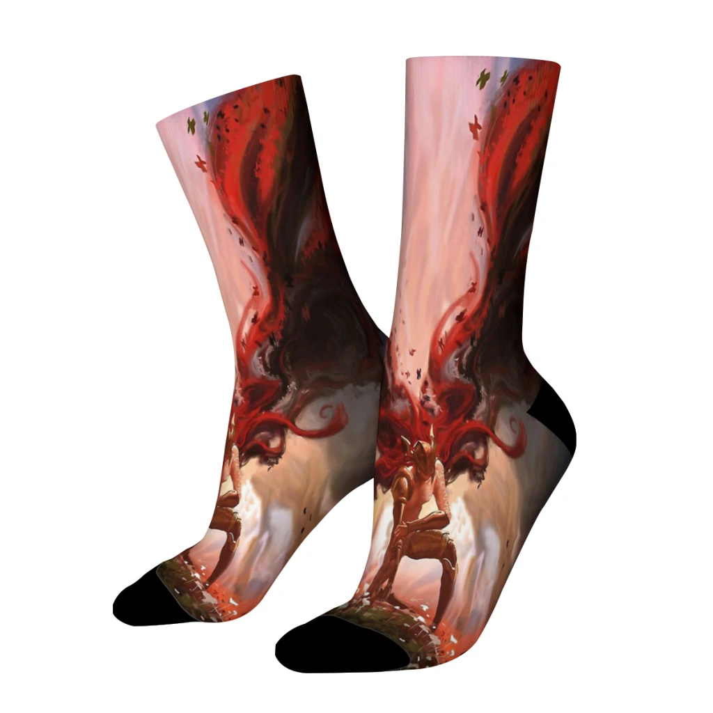 

Elden Ring Steam Game Malenia Blade of Miquella Straight Socks Male Mens Women Summer Stockings Polyester Printed