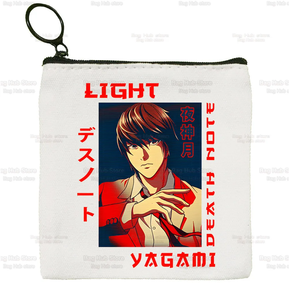 Death Note Light Yagami Near Ryuk L Lawliet Wallets Coin Pocket Vintage Male Purse Function Wallet with Card Holders