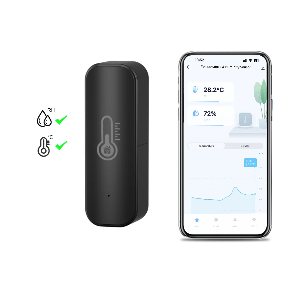 

Датчик температуры и влажности ONENUO черный