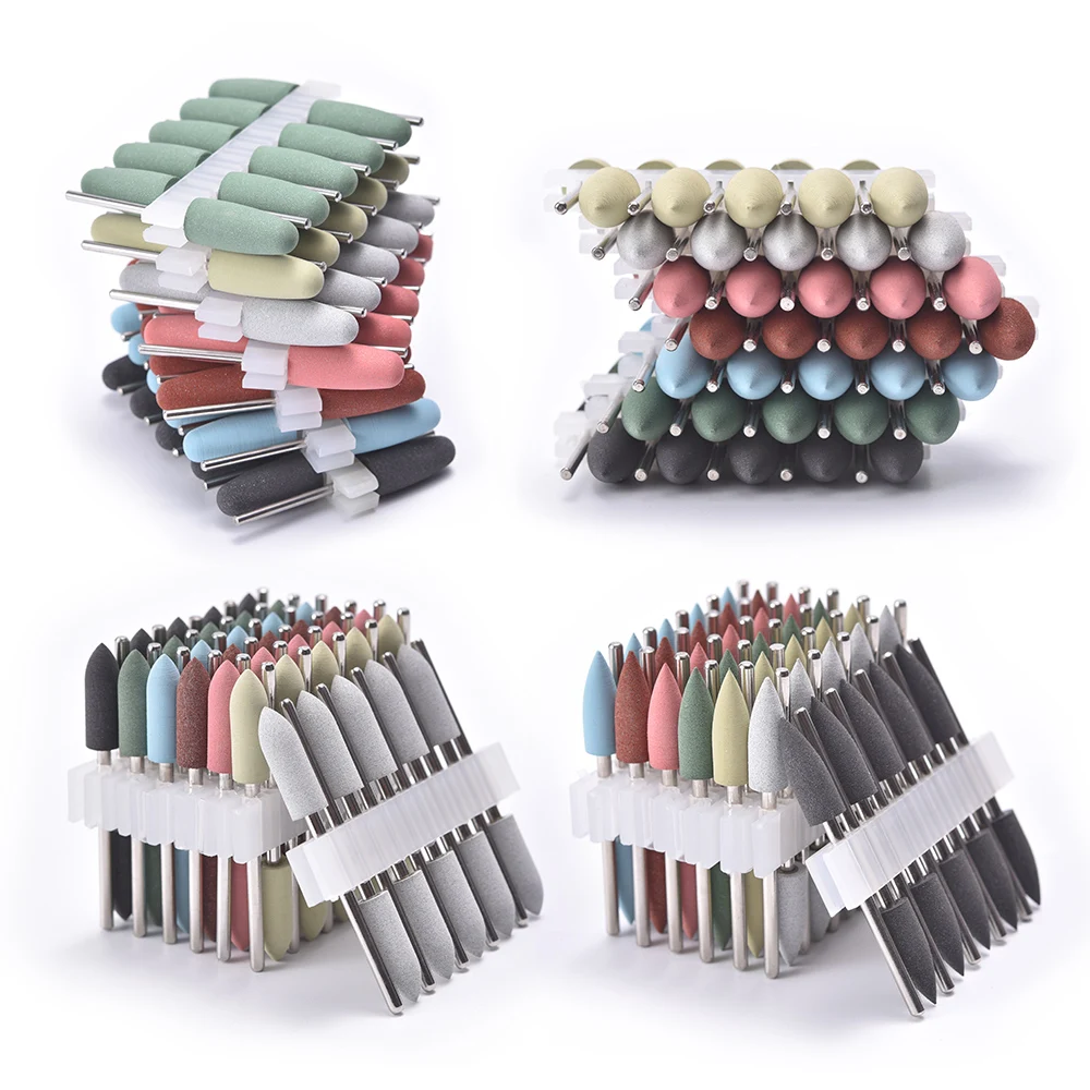 KADS 10Pcs ногтей сверла бит резиновые силиконовые фрезы резак Remover кутикулы мертвой