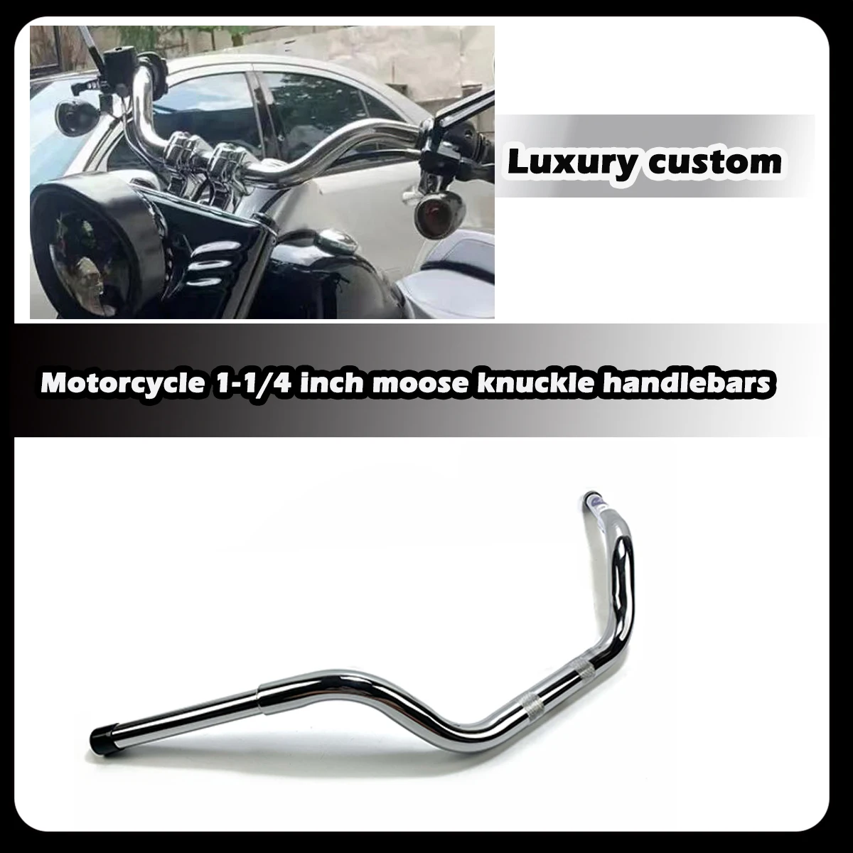 Высококачественный индивидуальный мотоциклетный руль ZDQ с лосями на костяшках