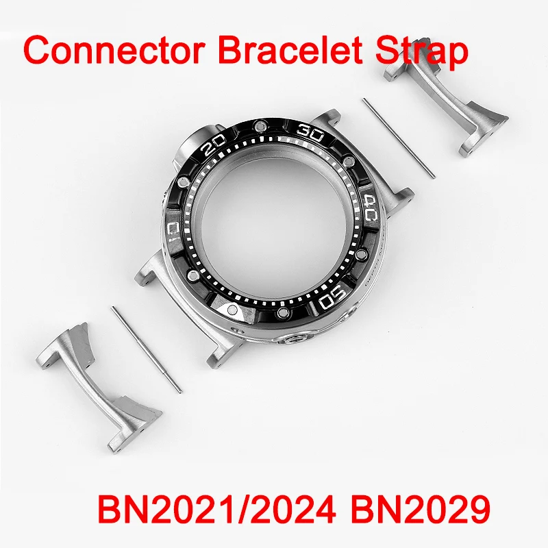 For Citizen Big/Huge Monster Strap BN2021/2024 BN2029 Modified Watchband With Stainless Steel Lug Metal Connector Bracelet 22mm