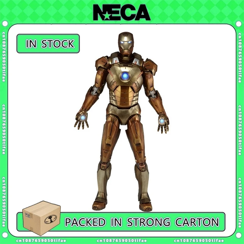 NECA Toys Avengers Union Iron Man 1/4 Фигурки оригинальные аниме куклы модель гаражные наборы