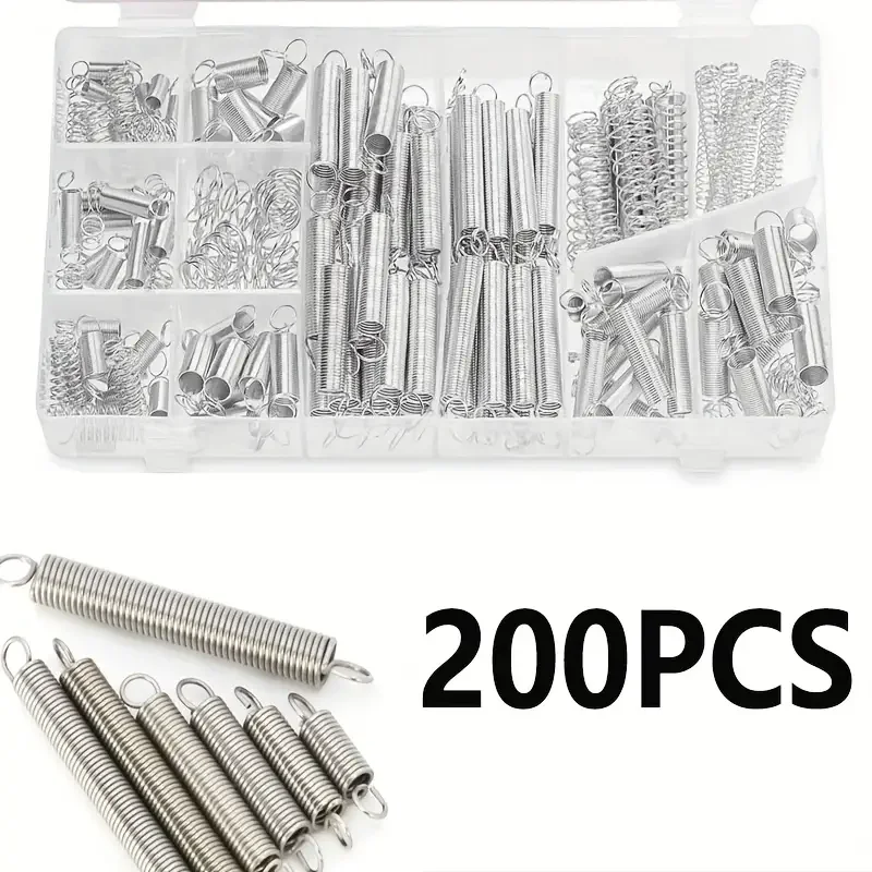 

200 шт., удлиненная сжатая механическая пружина/возрастная пружина/набор давления в коробке, набор пружин 20 размеров, аппаратный инструмент